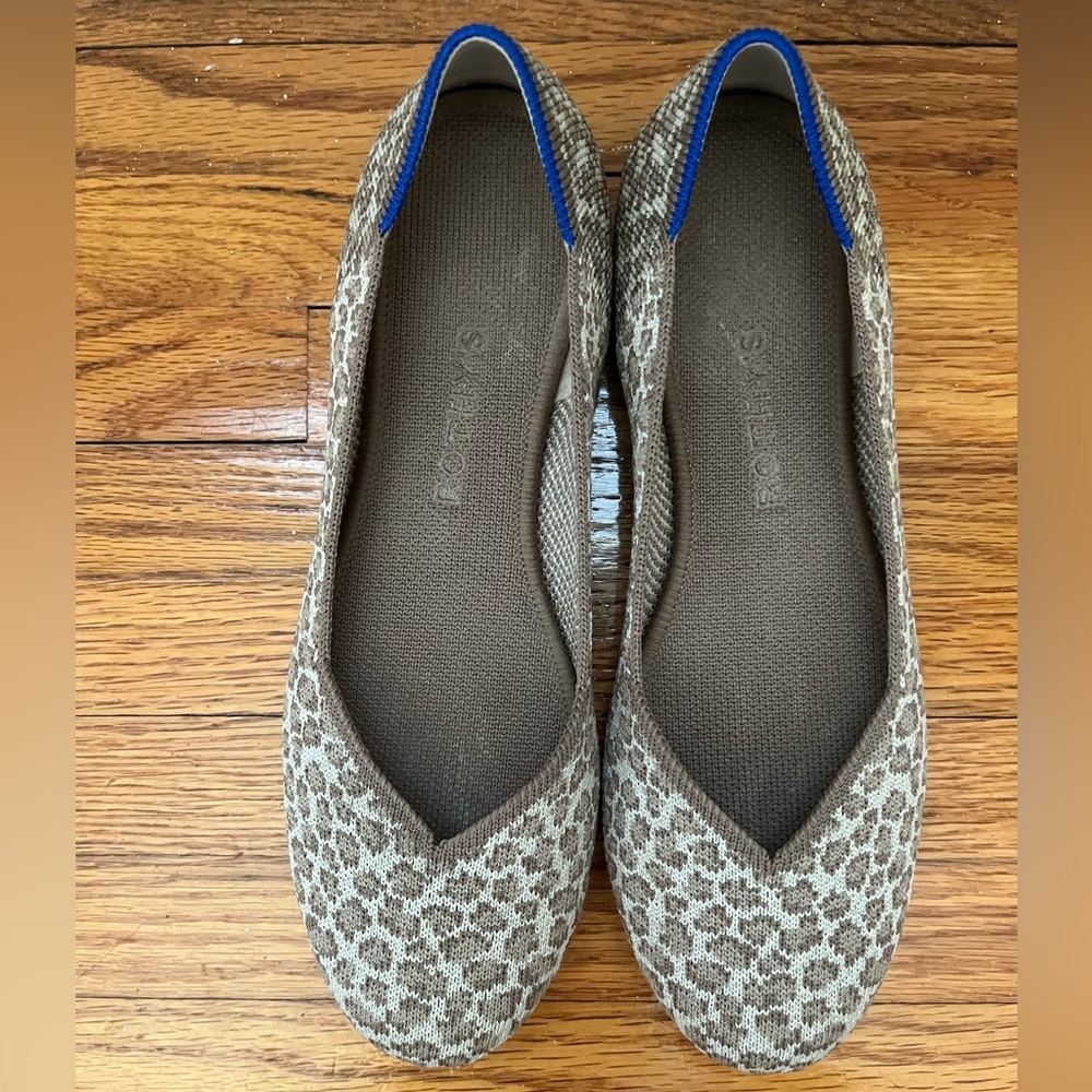 Rothy's Brown Animal Print Flats